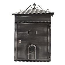 Wall Mounted Letterbox with Newspaper Compartment - Rustic - Grade B