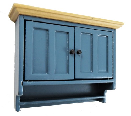 Dolls house blue pine - blue, &