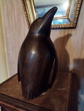 Carved Macassar Ebony Penguin
