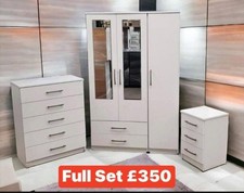 Brand New White 3 Doors Wardrobe Full Set Only £350,  FREE FITTING ❤️