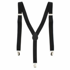 Black Adjustable Braces Mens