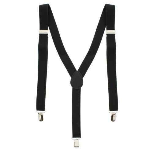 Black adjustable braces mens - adjustable,