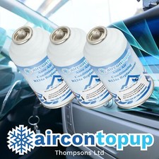 Car Aircon Air Con Air Conditioning Top Up Recharge Refill Regas Can x3 DIY Gas