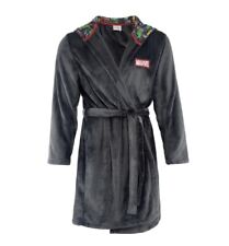 OFFICIAL MARVEL MENS HOODED BATH ROBE  SOFT FLEECE DRESSING GOWN S-XXL RRP £35