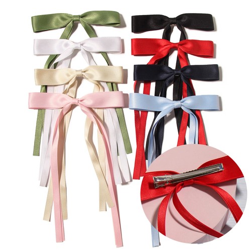 Bow ribbon hair - clips, satin
