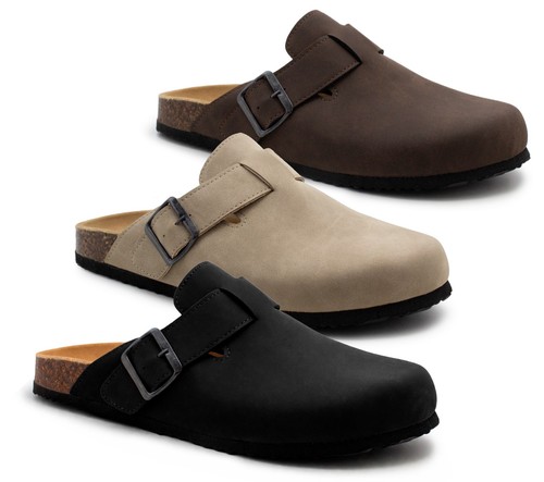 Mens faux suede clogs - suede,