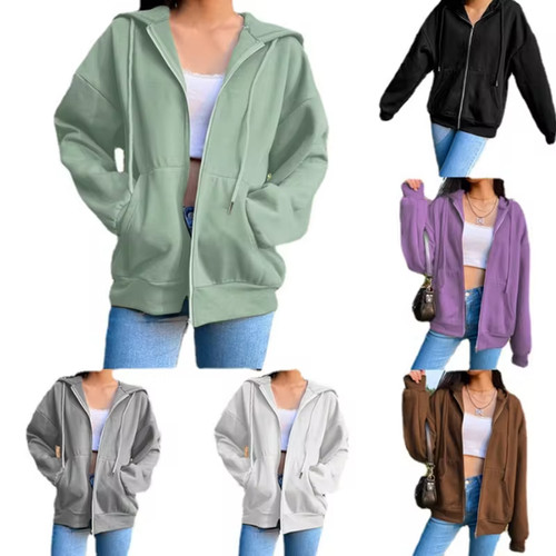 Ladies zip hoodie - up, fleece