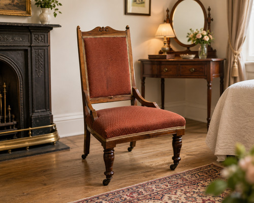 Victorian salon chair fireside - salon,