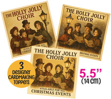 Vintage Xmas Card Toppers 5.5"