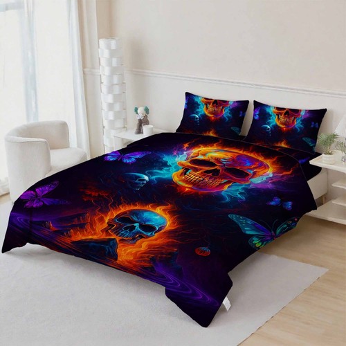 Skeleton skull theme quilt - skull,
