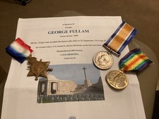 WW1 Medal Trio KIA 1st Day Loos Fullam 8th KOSB Mossley Manchester