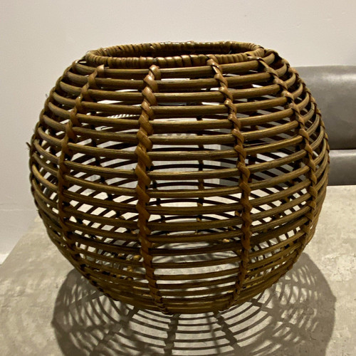 Brown rattan woven - brown, globe
