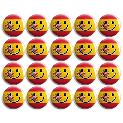 20x spain flag smiley - spain, face