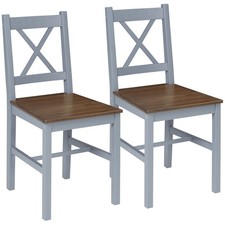 HOMCOM Dining Chairs Set of 2