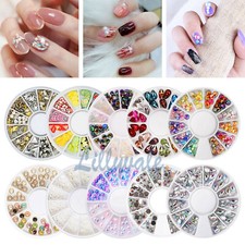 Pearls Diamante Rhinestone Gems Crystal Charms Glitter 3D Nail Art Decoration