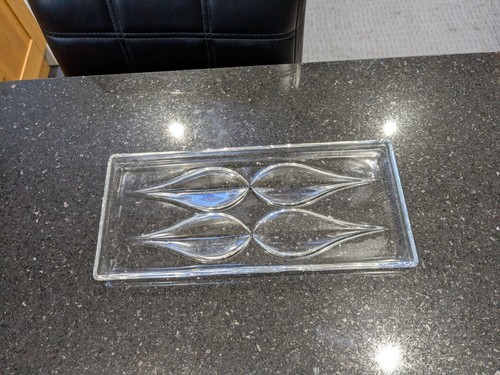 Vintage glass tray - vintage,