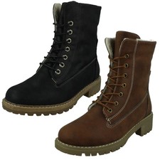 Ladies Spot On Mid Heel Lace