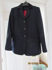 Shires Navy Show Jacket with a Black Velvet Collar  Size 32  BNWOT.
