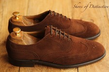 Grenson Brown Suede Oxford Brogue Lace Up Shoes Mens UK 8.5 US 9.5 EU 42.5