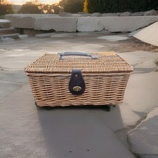 Marks & Spencer M&S Empty Wicker Basket Hamper Approx 40 x 30x 18 cm Used Once