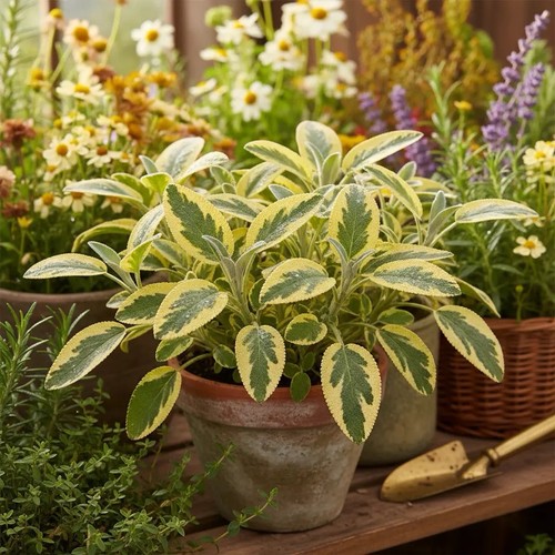 Golden variegated sage - 2,
