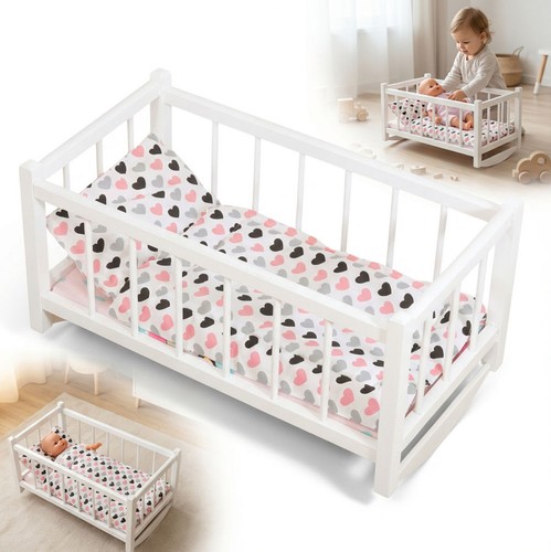 Wooden doll cradle - doll, –