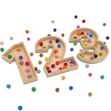 Open Fillable Numbers MDF Wood