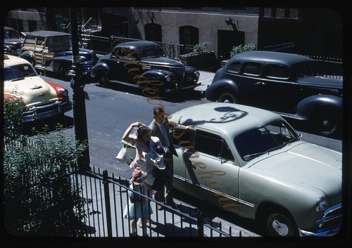 Street scene cars - cars, slide