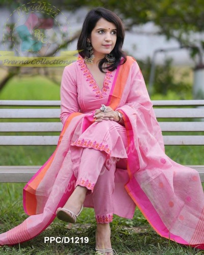 Pink cotton salwar - pink, kameez