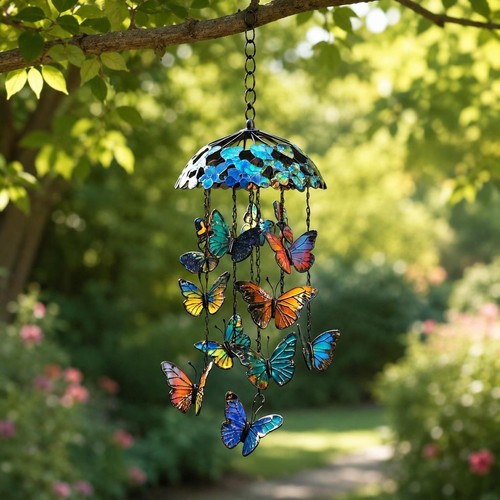 Butterfly wind chimes - 2d,