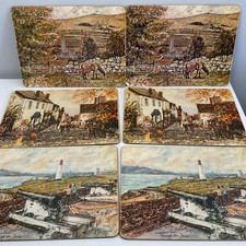 Pimpernel Devon Table Place Mats Set Rectangular x 6 Boxed Vintage Scenic