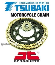 Yamaha YZ250 T-W 87-89 Tsubaki MXC Gold Non O-Ring Chain & JT Sprocket Kit