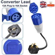 16A 3 PIN Plug To 13 AMP