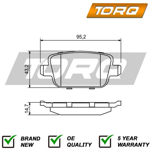 Brake pads set rear - brake,