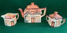 PPC / KSP  COTTAGE WARE TEAPOT WITH MILK JUG & LIDDED SUGAR BOWL