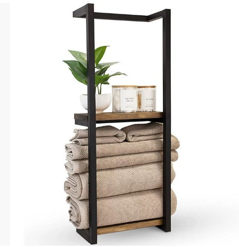 Wall mounted towel rack metal - wall,