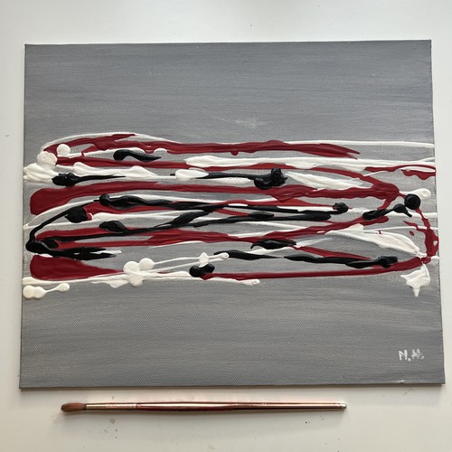 Grey abstract original acrylic - abstract,