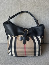 Burberry Buckle Tote Check Bag