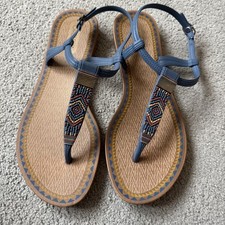 Grendha Slingback Toe Post Sandals, Size 5