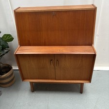 1950’s Mid century MCM Space Saving Compact Teak Writing Bureau by Dalescraft