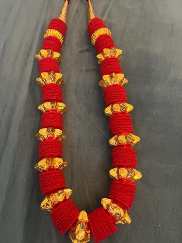 Gold plated large - kantha, mala