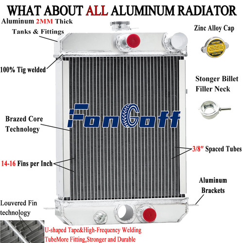 Row tractor radiator fits - 4-row,