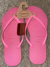 Havianas Slim Flops Crystal Rose Pink Size 6 / 7 UK New