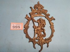 Greek God Brass Plaque Furniture Mount