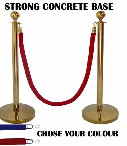 Brass queue barrier posts - x,