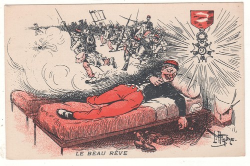 Old postcard militaria - old,