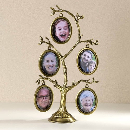 Family tree photo frame oval - family,