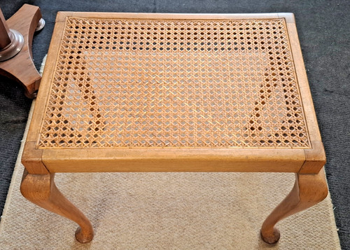 Caned side table - side,