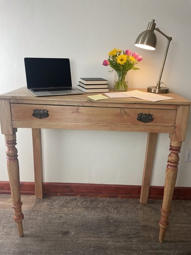 Antique solid pine writing - solid,