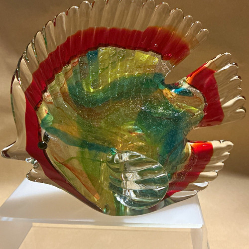 Art glass fish - glass,